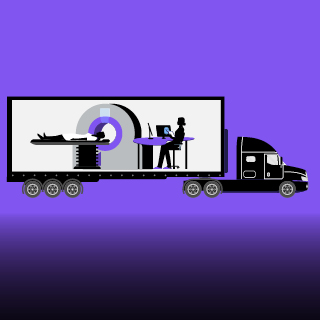 illustration of mobile radiology unit on side of truck