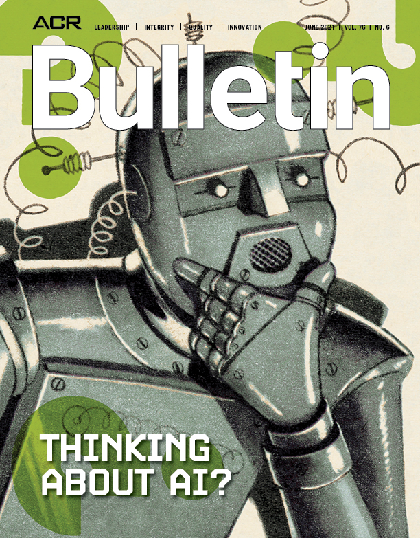 June cover - vintage robot thinking