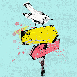 Cover illustration: Bird perched on directional arrows