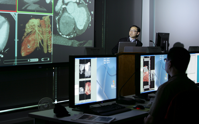PHOTO: Joe Hsu, MD, co-director for the coronary CTA course, is pictured at the ACR Education Center.