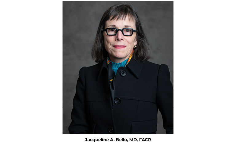 Photo: Jacqueline A. Bello, MD, FACR –Chair of the Board of Chancellors