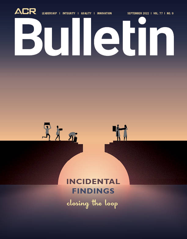 Sept Bulletin Cover — illustration of doctors building a bridge