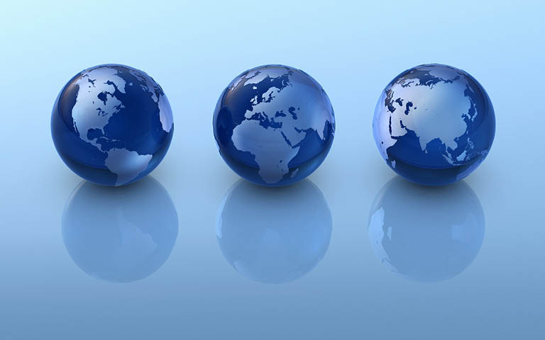 Photo of three marbles/globes