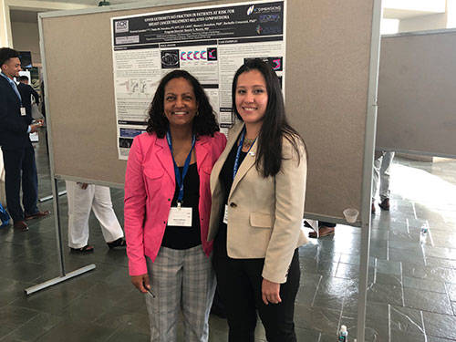 Victoria Gonzalez and her preceptor, Dr. Andrea Birch, with her poster at NMA 2019