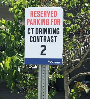 CT Reserved Parking Sign