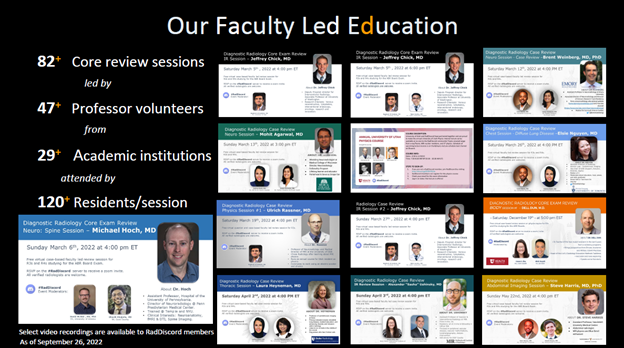Screenshot of faculty-led programming on RadDiscord