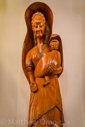 Our Lady of the Whole World sculpture in Yamoussoukro, Ivory Coast (Côte d’Ivoire)