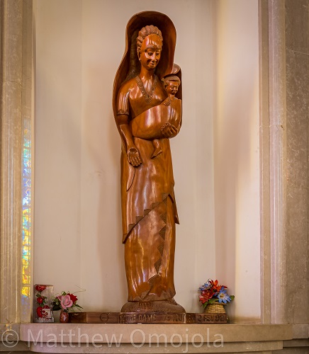 Our Lady of the Whole World sculpture in Yamoussoukro, Ivory Coast (Côte d’Ivoire)