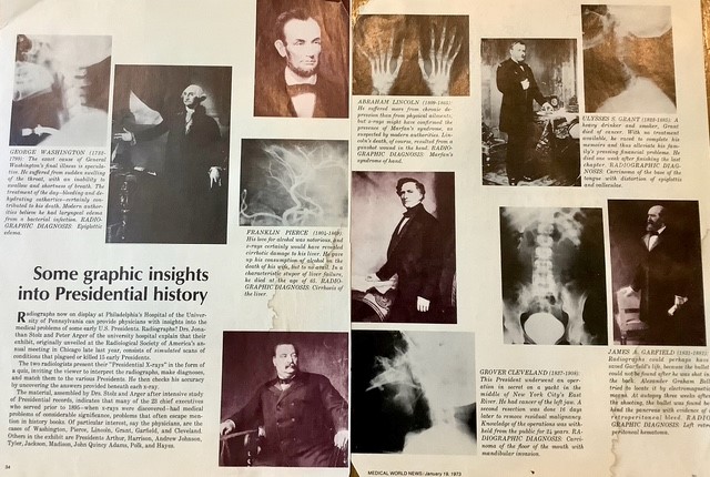 RSNA Exhibit: Medical History Display, 1972