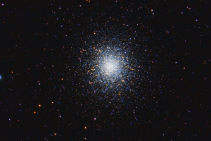 M13, Great Globular Cluster in Hercules (13 x 3-minute exposure; 11' telescope)